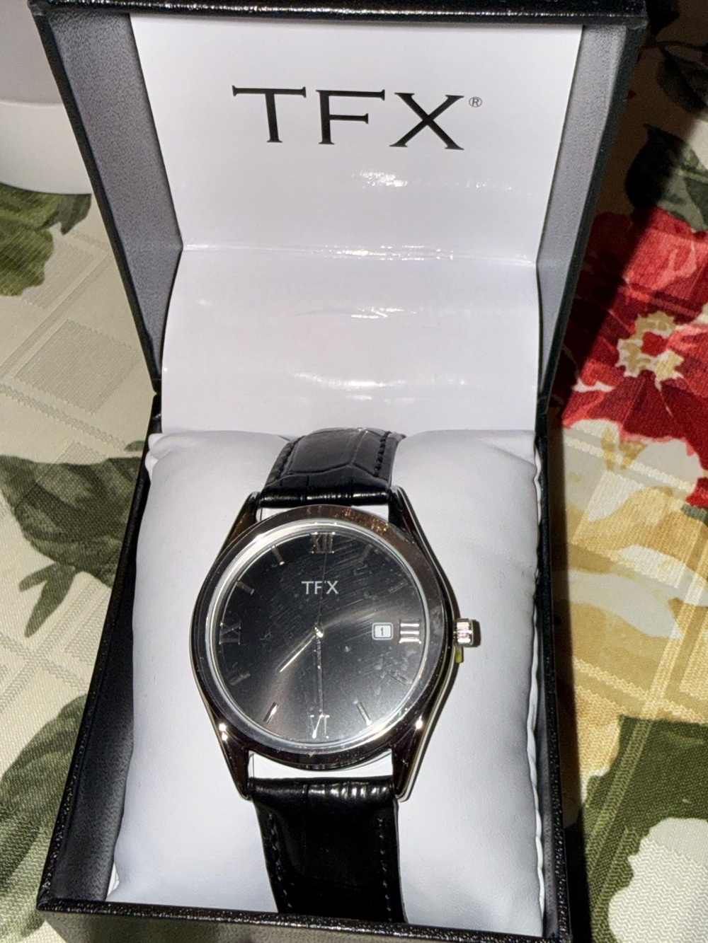 NIB TFX by Bulova Men's Black Dial Leather Strap Watch | Style 36B110
